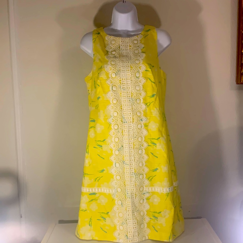 Eliza J sheath dress yellow